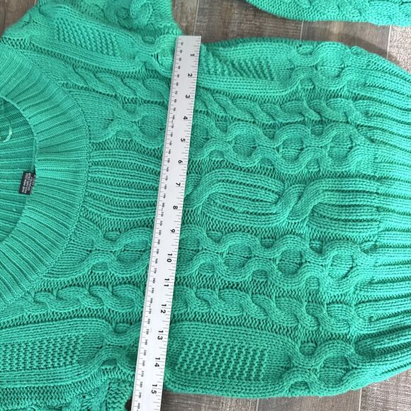 Poof New York Green‎ Knit Sweater Size Medium Style #253225J - Picture 6 of 8